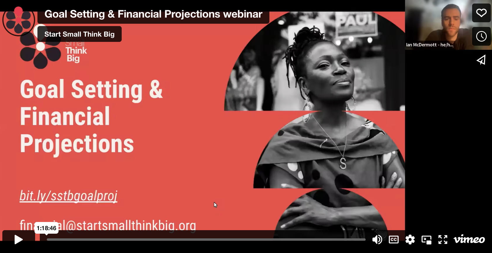 Goal Setting & Financial Projections webinar